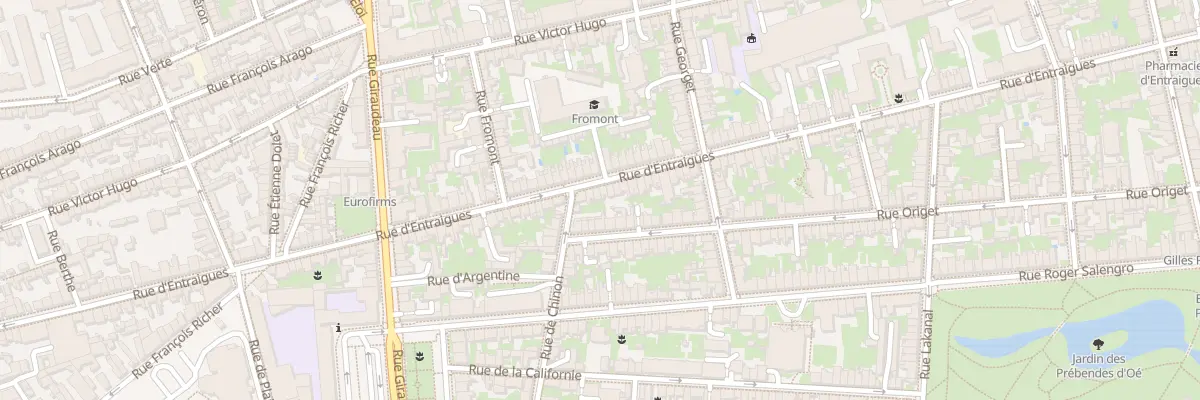 Plan du 172 Rue d’Entraigues à Tours