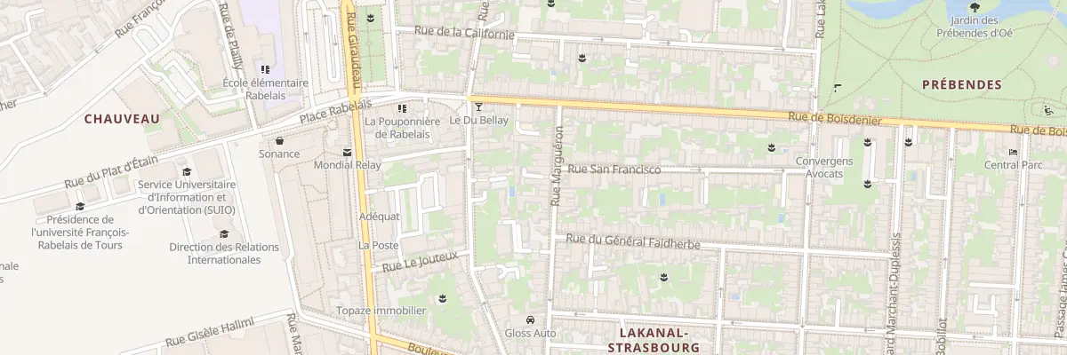 Plan du 13 Rue Margueron à Tours