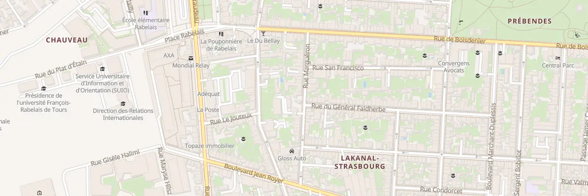 Plan du 21 Rue Margueron à Tours