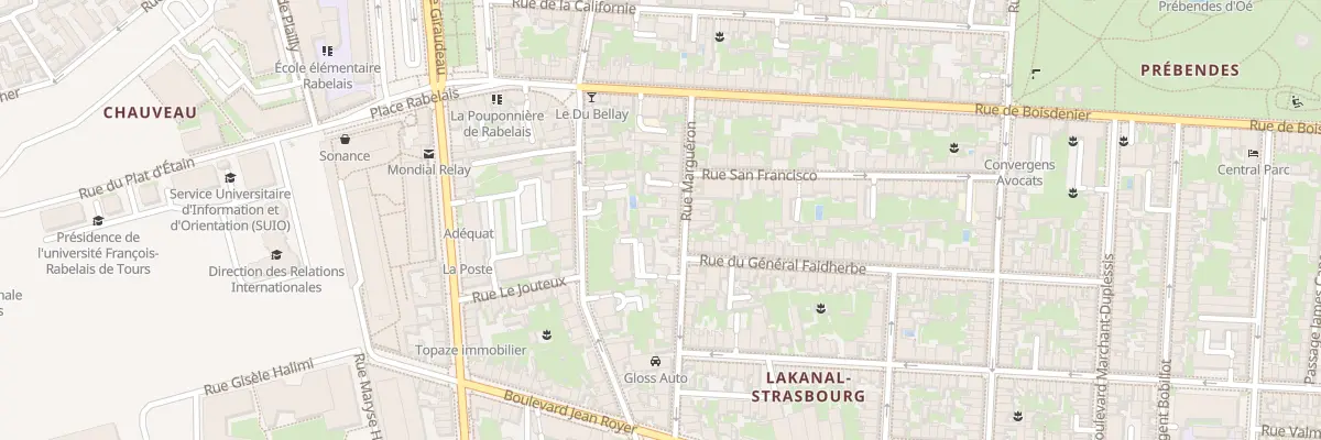 Plan du 19 Rue Margueron à Tours