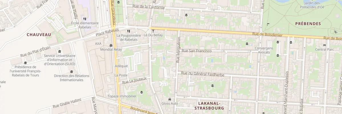 Plan du 15 Rue Margueron à Tours