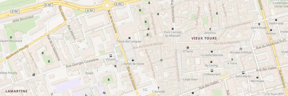 Plan du 1 Rue de la Grosse Tour à Tours