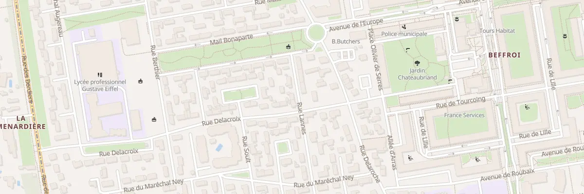 Plan du 16 Rue Lannes à Tours