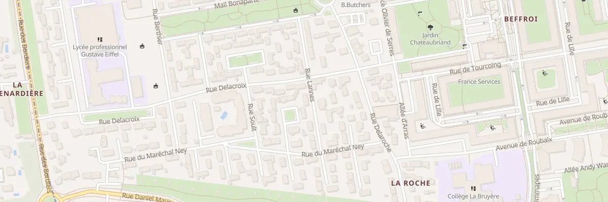 Plan du 10 Rue Lannes à Tours