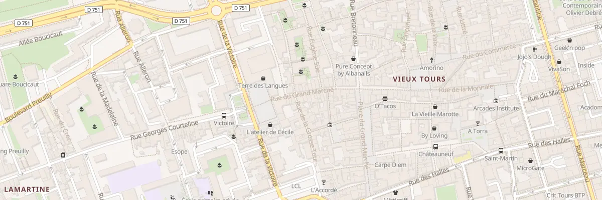 Plan du 2 Rue de la Grosse Tour à Tours