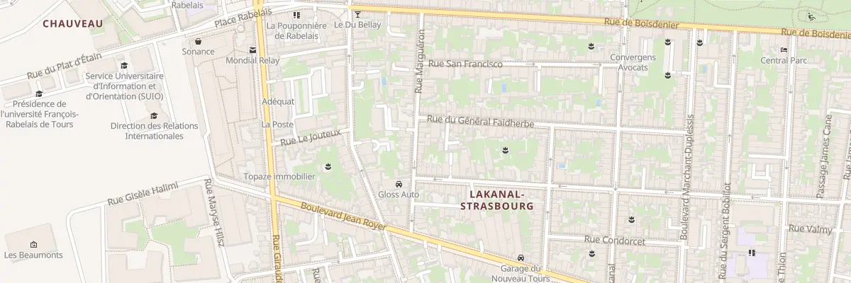 Plan du 32 Rue Margueron à Tours