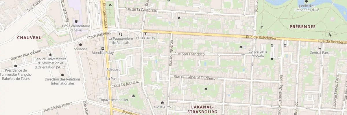 Plan du 14 Rue Margueron à Tours