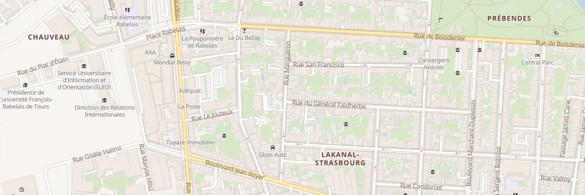 Plan du 73 Rue du Général Faidherbe à Tours