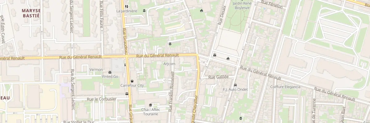 Plan du 116 Rue du Général Renault à Tours