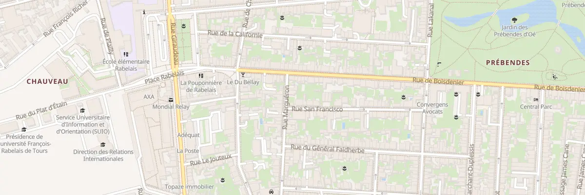Plan du 8 Rue Margueron à Tours