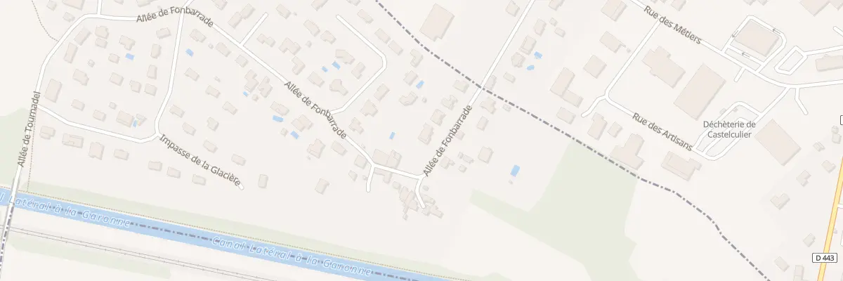 Plan du 75 All de Fonbarrade à Boé