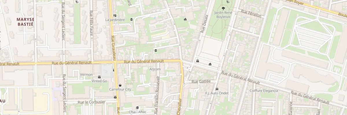Plan du 37 Rue du Général Renault à Tours