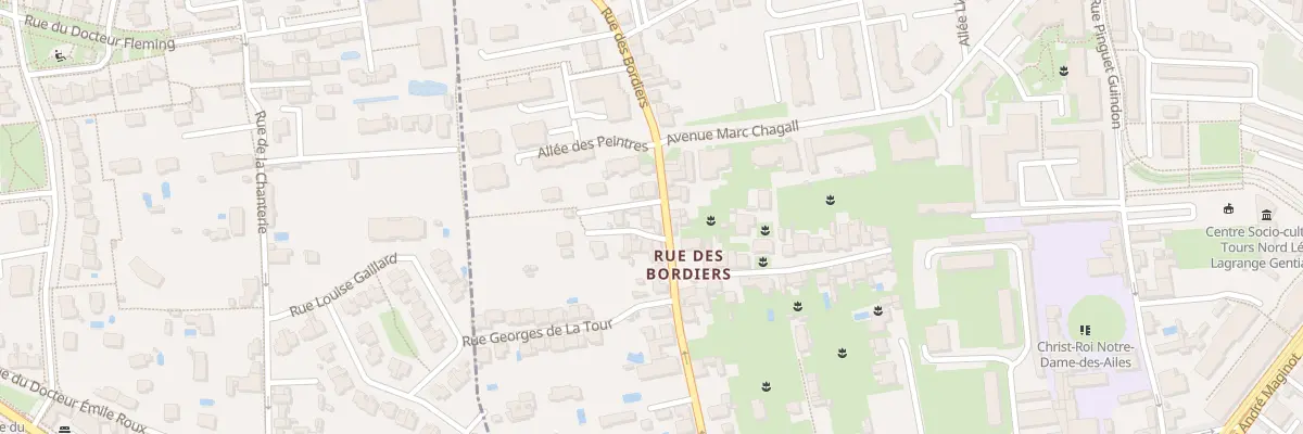 Plan du 64T Rue des Bordiers à Tours