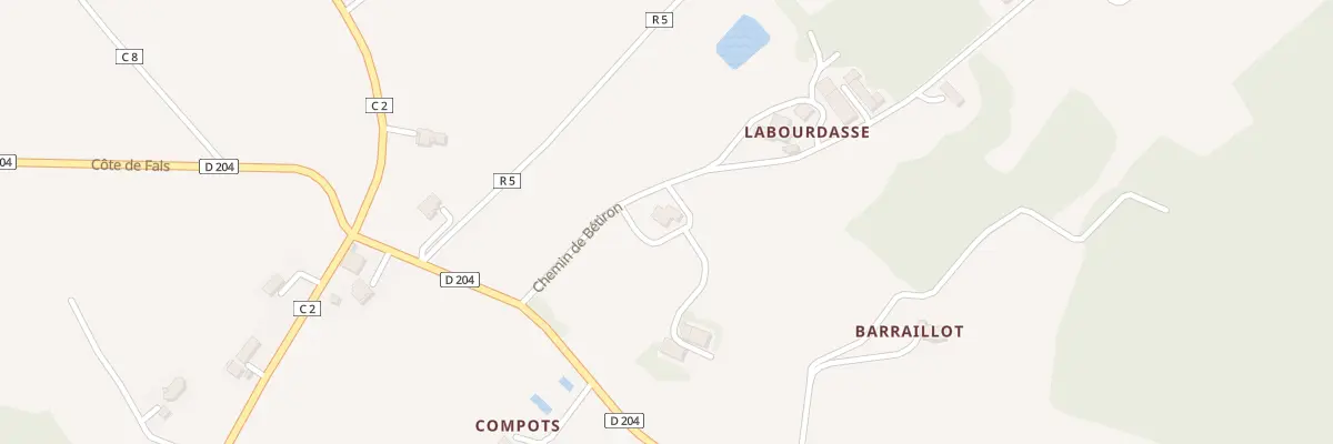 Plan du 110 Che de Bétiron à Fals