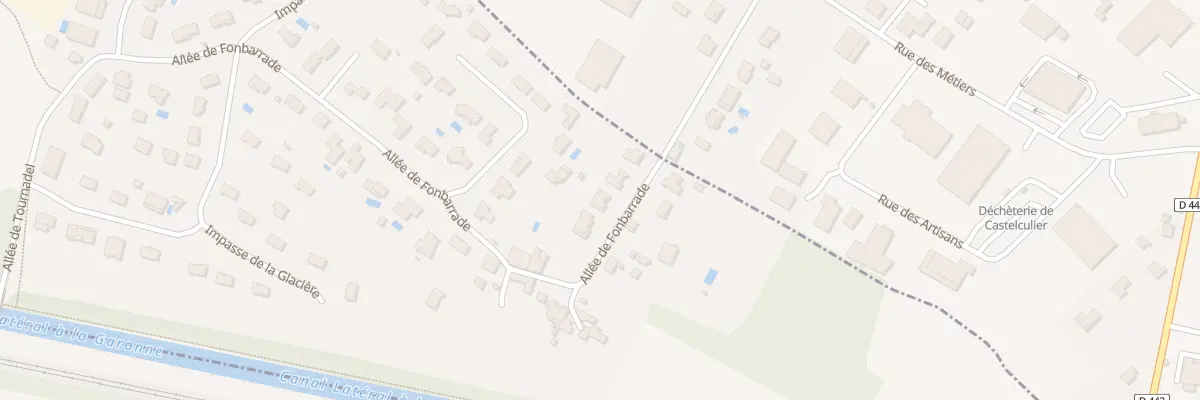 Plan du 77 All de Fonbarrade à Boé