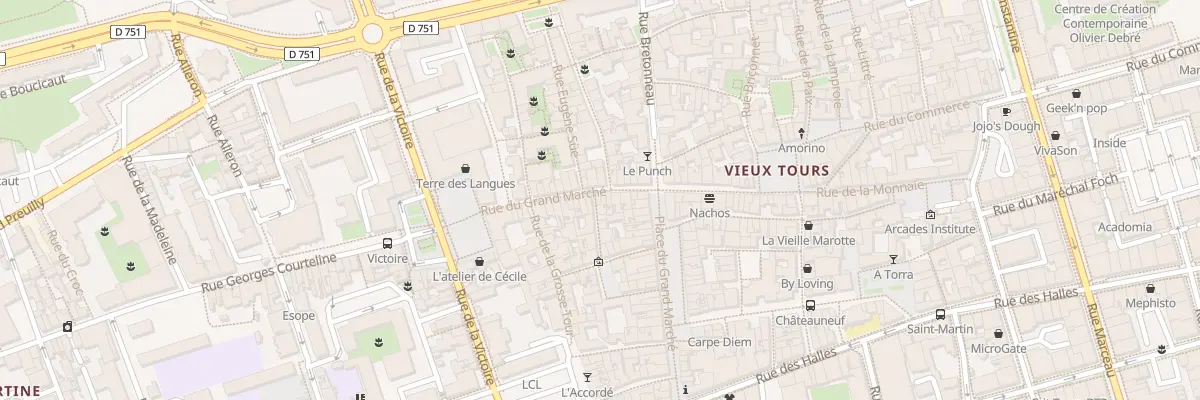 Plan du 2 Rue du Serpent Volant à Tours