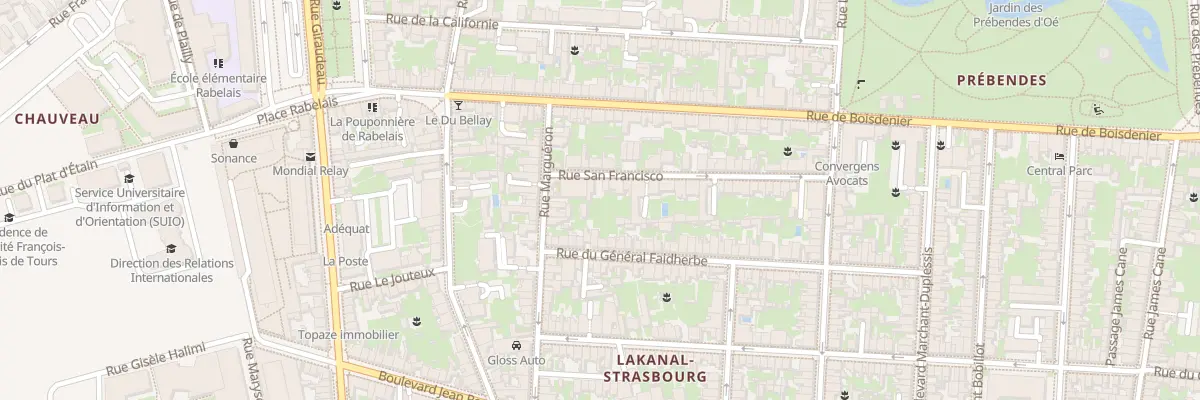 Plan du 36 Rue San Francisco à Tours