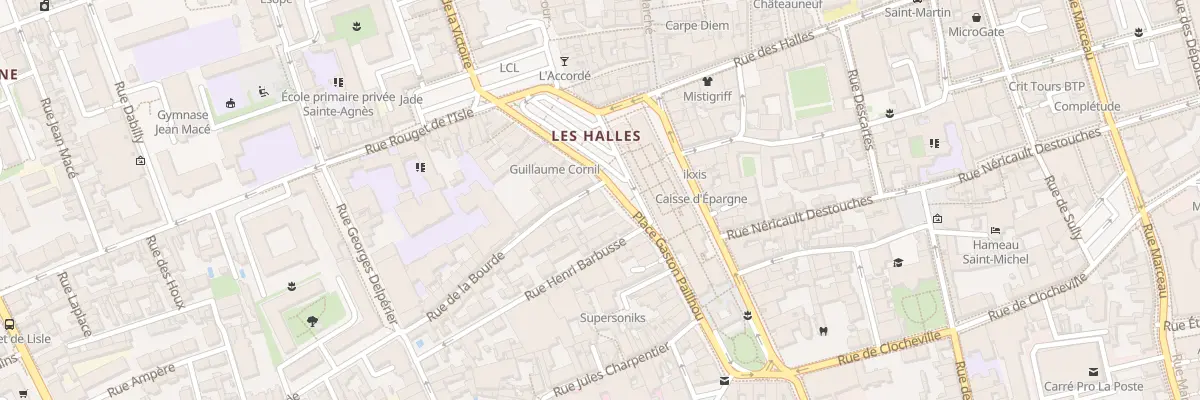 Plan du 2 Rue de la Bourde à Tours