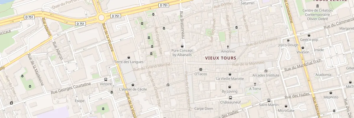 Plan du 29 Rue du Grand Marché à Tours