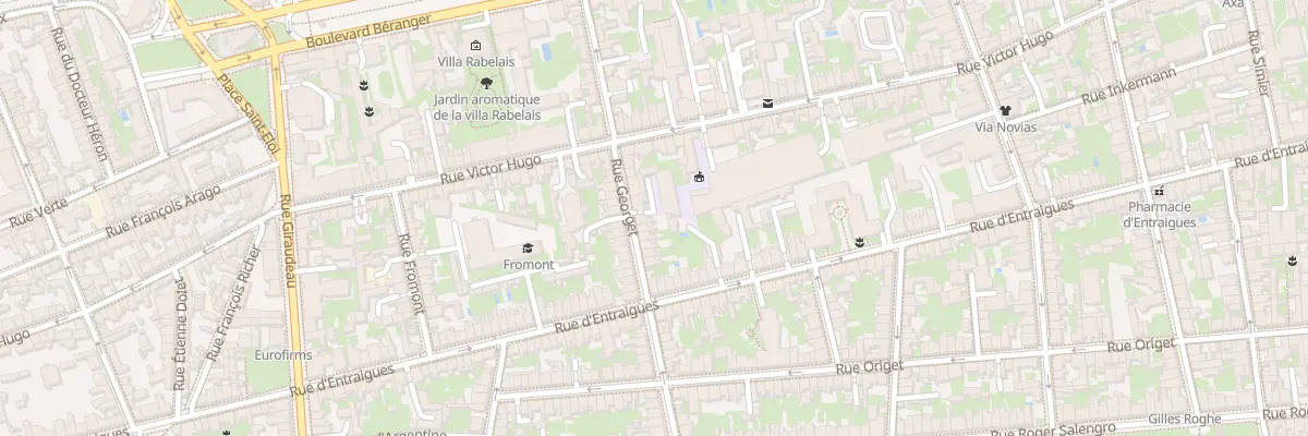 Plan du 20 Rue Georget à Tours