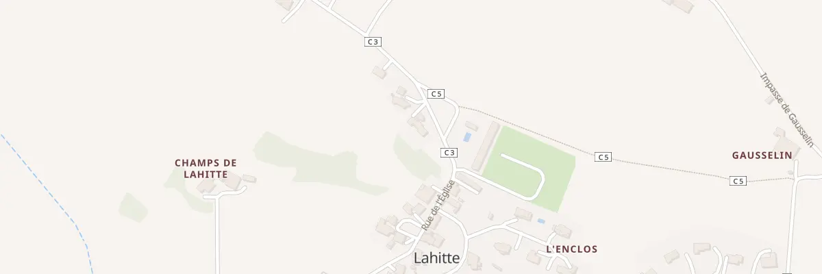 Plan du 75 Rte de Las Cardines à Lahitte