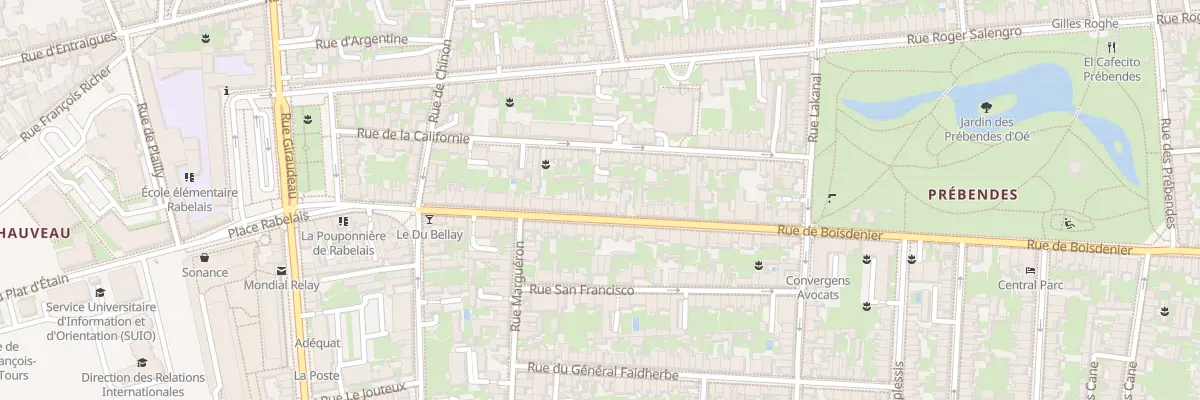 Plan du 121 Rue de Boisdenier à Tours