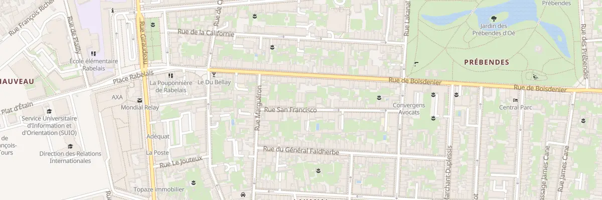 Plan du 33 Rue San Francisco à Tours