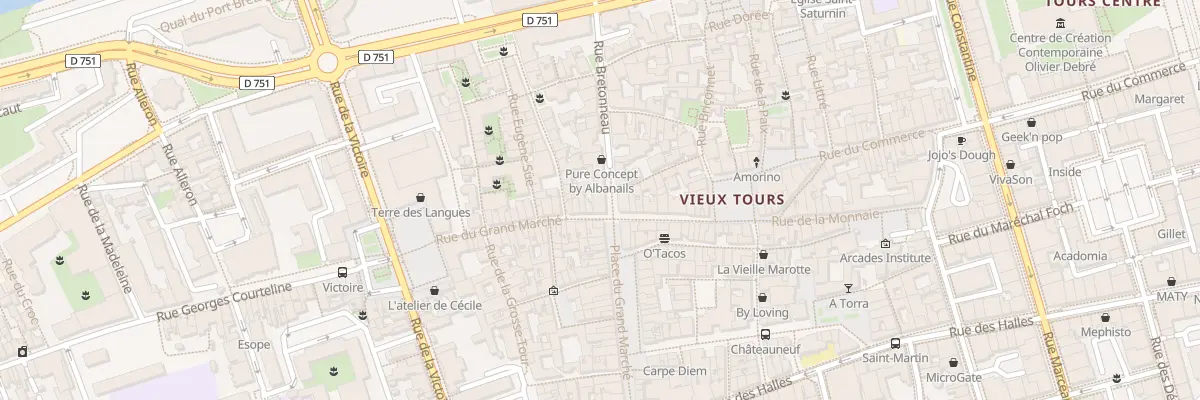 Plan du 25 Rue du Grand Marché à Tours