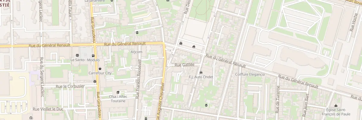 Plan du 9 Rue Galilée à Tours
