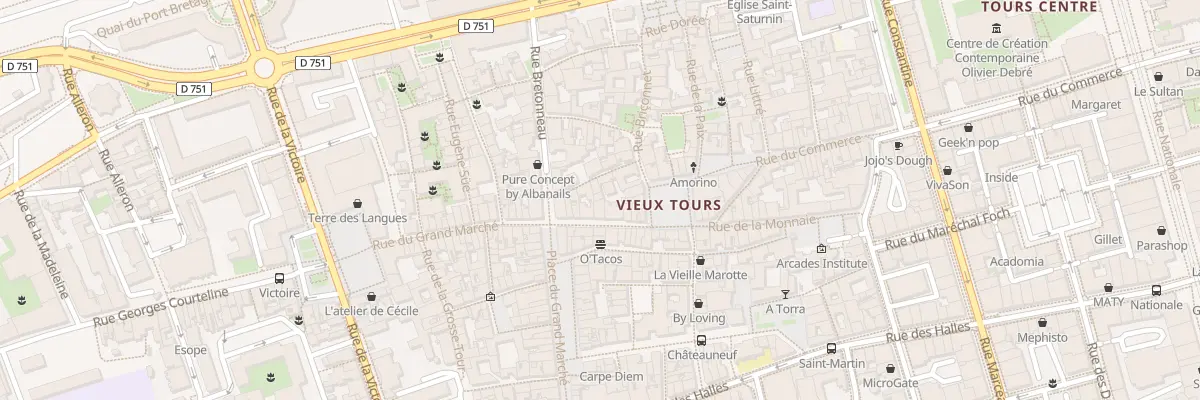 Plan du 13 Rue du Grand Marché à Tours