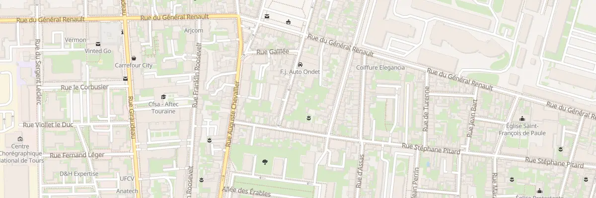 Plan du 172 Rue Lakanal à Tours