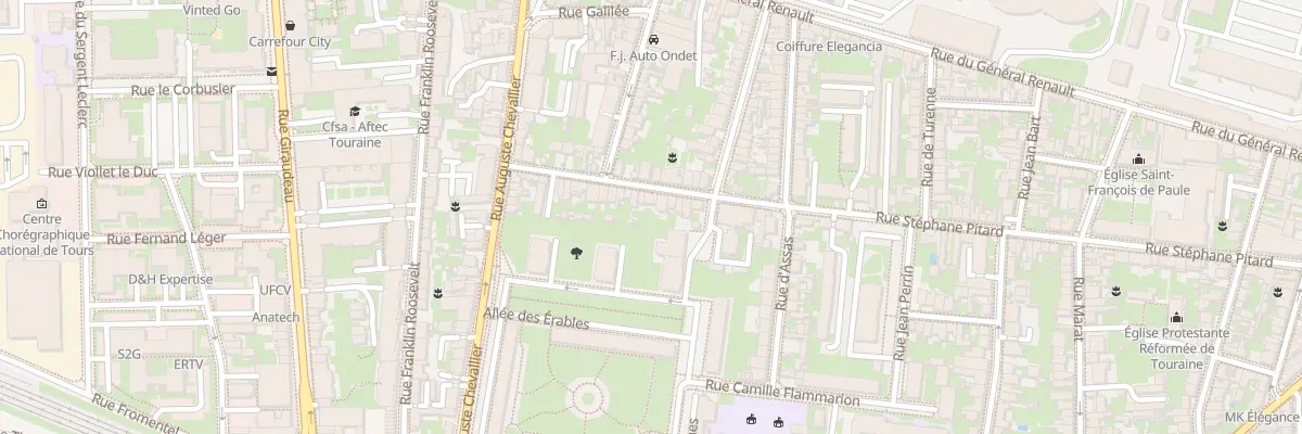 Plan du 132 Rue Stéphane Pitard à Tours