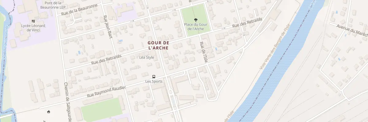 Plan du 28 Rue Raymond Raudier à Périgueux
