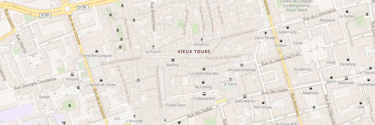 Plan du 12 Rue du Grand Marché à Tours