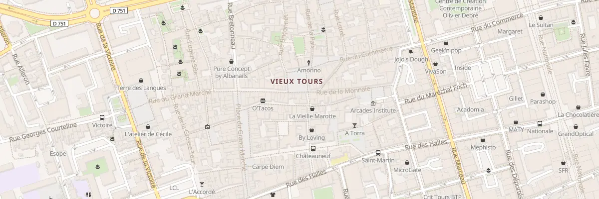 Plan du 6 Rue du Grand Marché à Tours