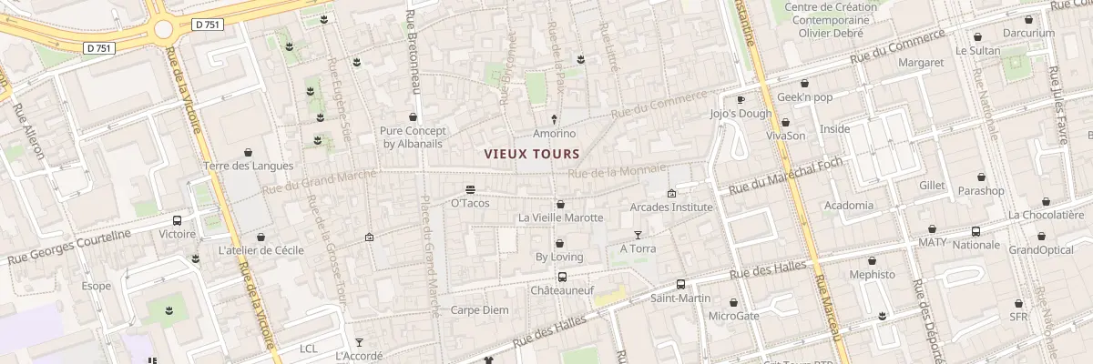 Plan du 2 Rue du Grand Marché à Tours