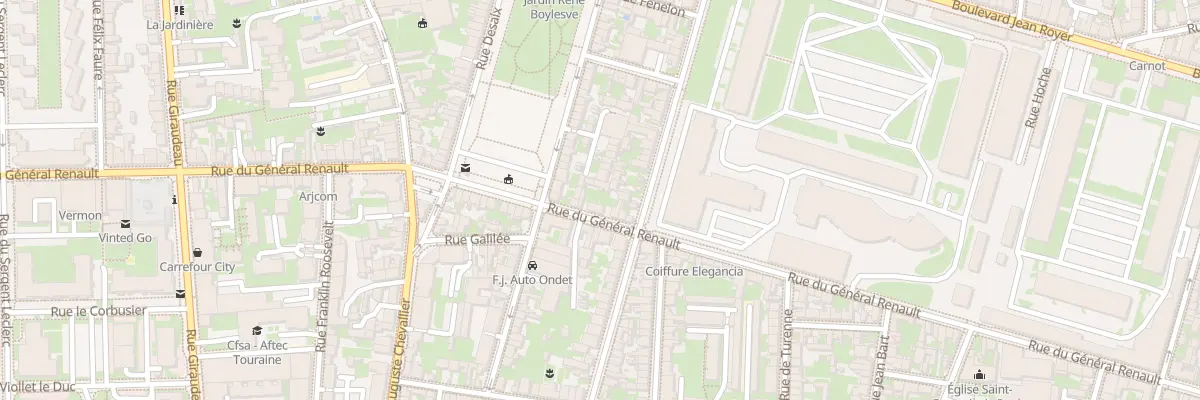 Plan du 15 Rue du Général Renault à Tours
