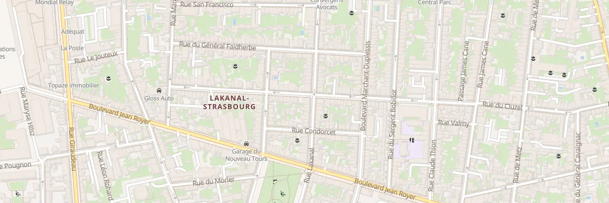 Plan du 95 Rue Lakanal à Tours