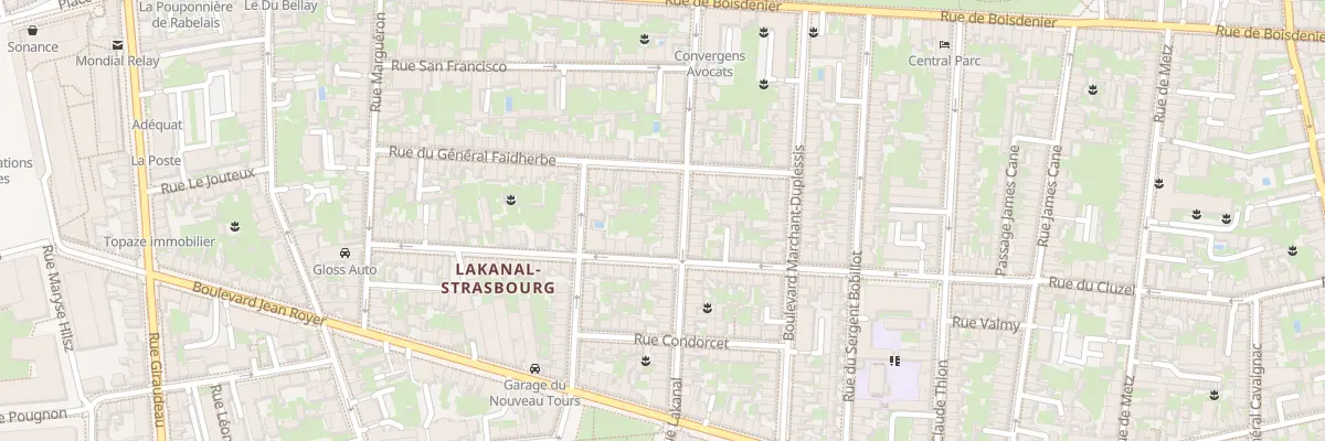 Plan du 87 Rue Lakanal à Tours