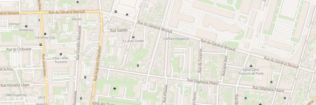Plan du 74 Bd Marchant Duplessis à Tours