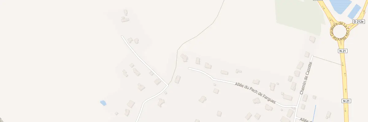 Plan du 5006 All du Pech de Fargues à La Croix-Blanche