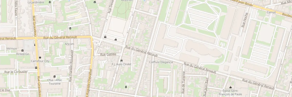Plan du 11 Rue du Général Renault à Tours