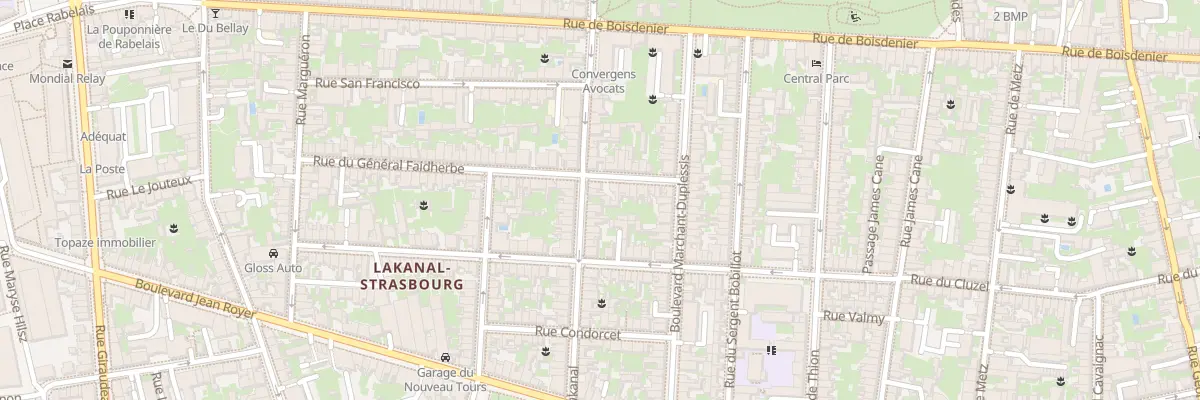 Plan du 46 Rue Lakanal à Tours