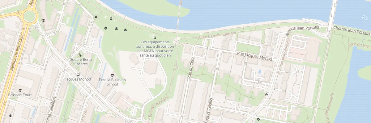 Plan du 11 Rue du cher à Tours