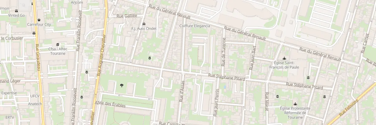 Plan du 109 Rue Stéphane Pitard à Tours
