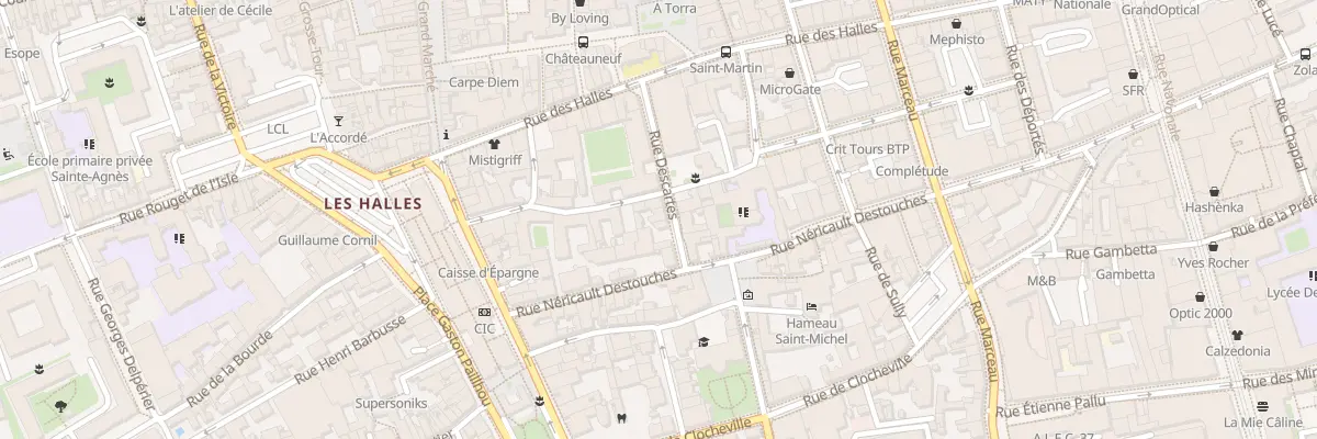 Plan du 9 Rue Descartes à Tours
