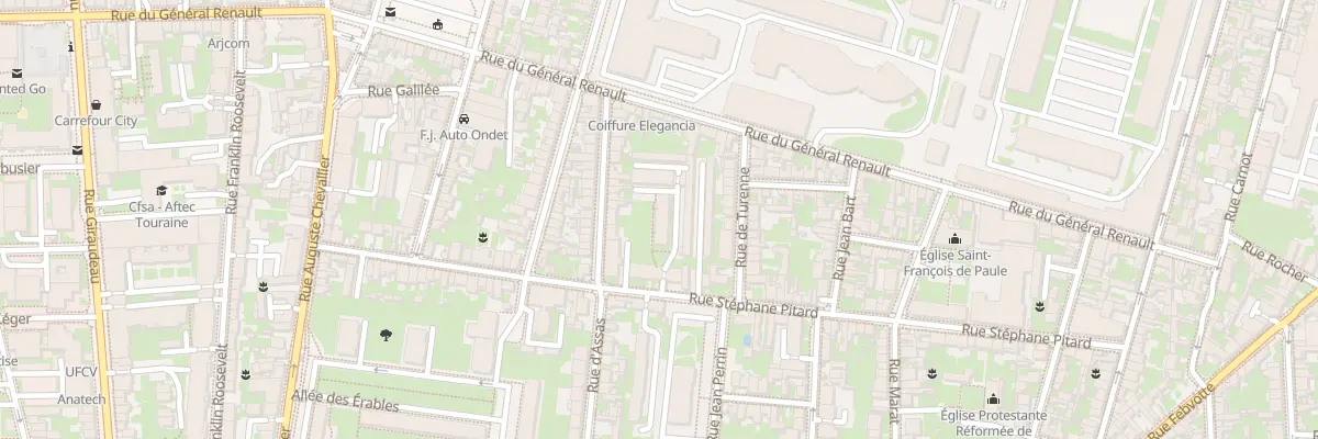 Plan du 99 Rue Stéphane Pitard à Tours