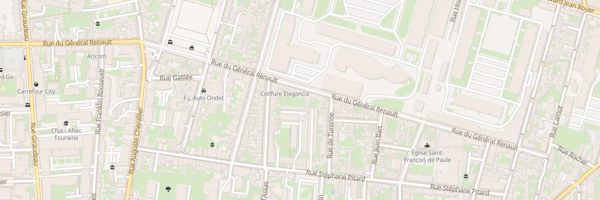 Plan du 56 Rue du Général Renault à Tours