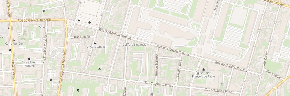 Plan du 54 Rue du Général Renault à Tours