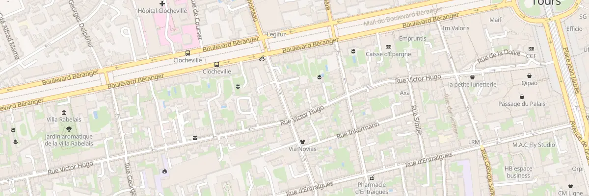 Plan du 10 Rue Jehan Fouquet à Tours